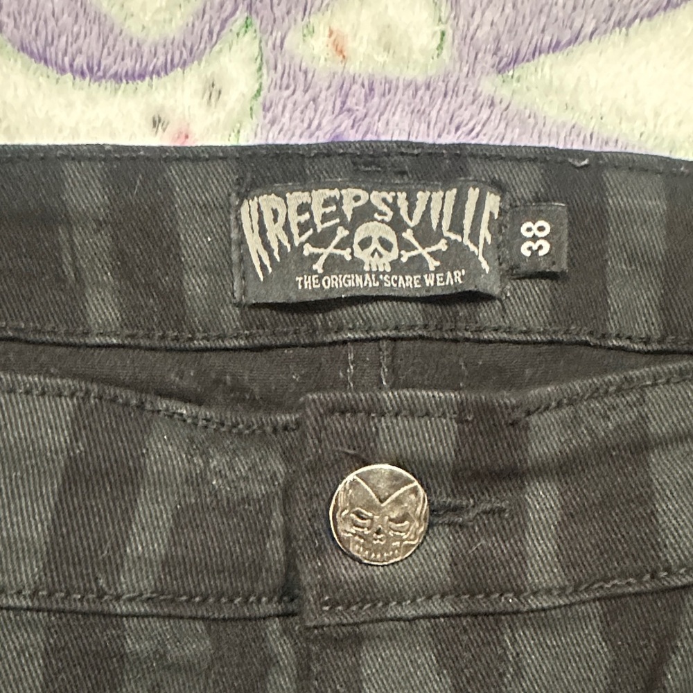 Kreepsville Black Striped Pants - Picture 4 of 8